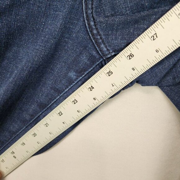 NYDJ Lift and Tuck Denim Jeans Women's 12 Blue Dark Wash Mid Rise Hemmed - Picture 5 of 10